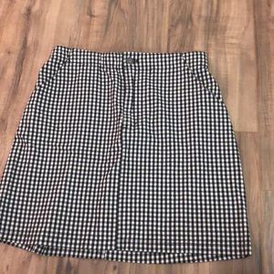 checkered hollister skirt